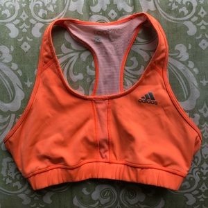 Neon orange TECHFIT sports bra